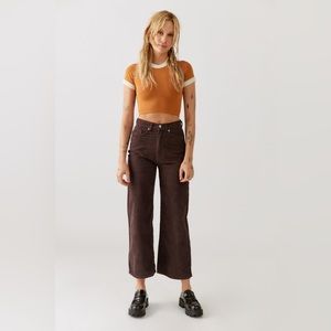 Urban Outfitters high and wide corduroy pant